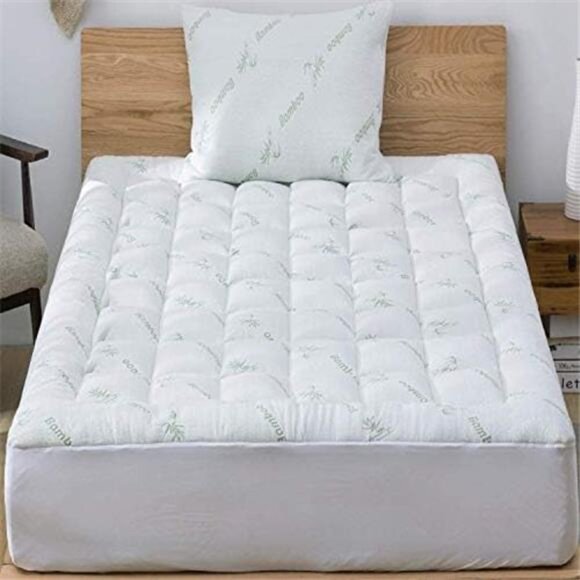 Ultra Soft Twin XL Size Mattress Topper - Viscose Made from Bamboo Pillow Topper - Picture 2 of 8